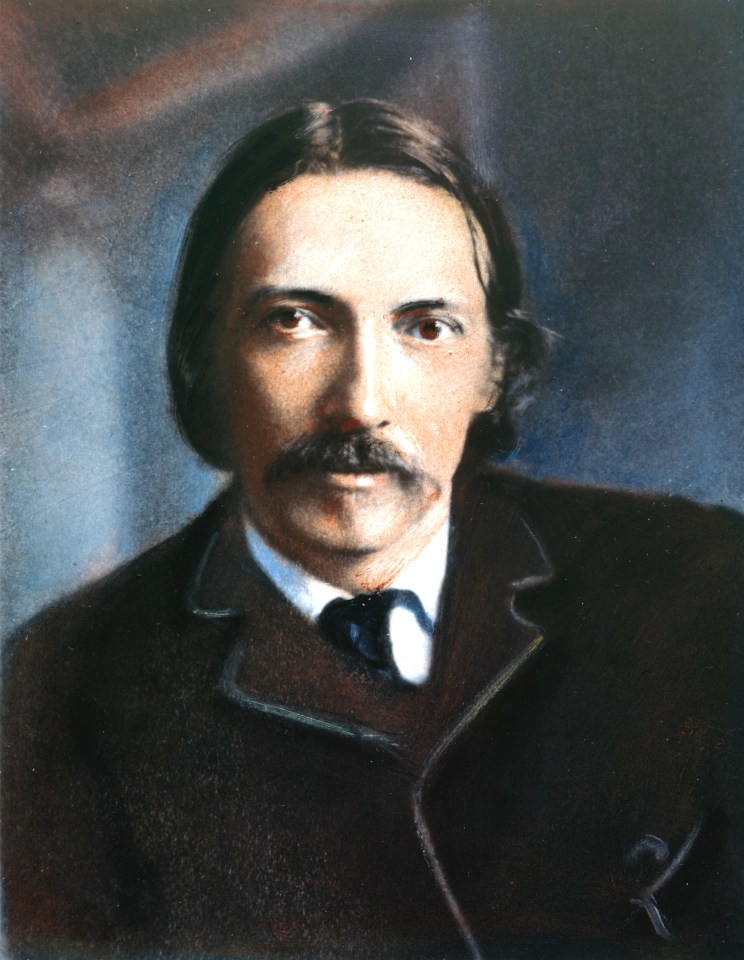 FF966Y ROBERT LOUIS STEVENSON /n(1850-1894): oil over a photograph, c1888.