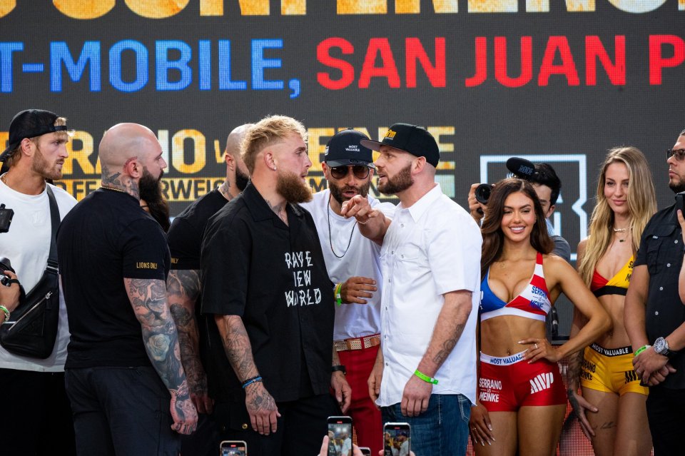 Jake Paul facing off with Ryan Bourland