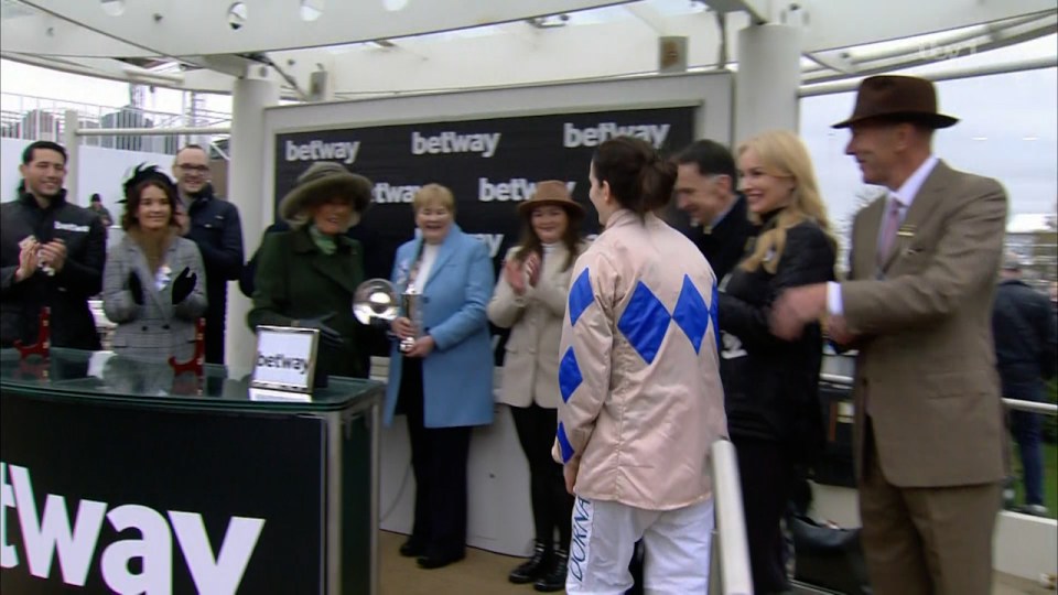 Rachael Blackmore and Queen Camilla embraced after the jockey's Cheltenham win