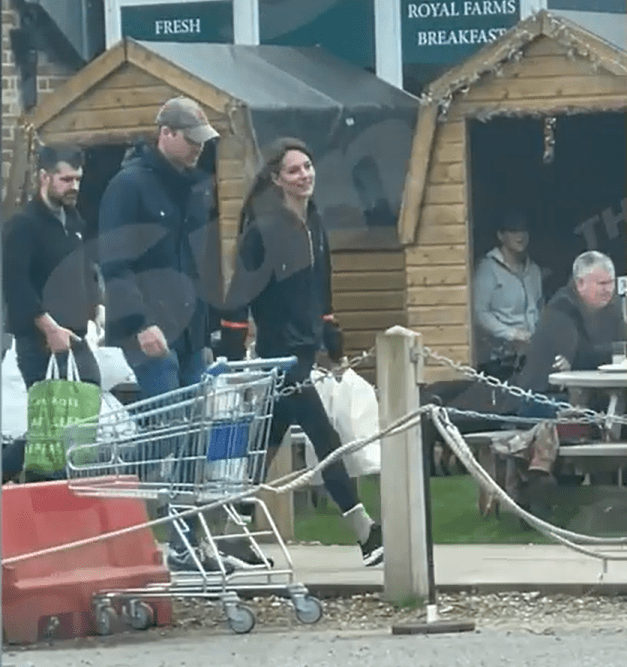 Other shoppers seemed unfazed by the royals' appearance at the store