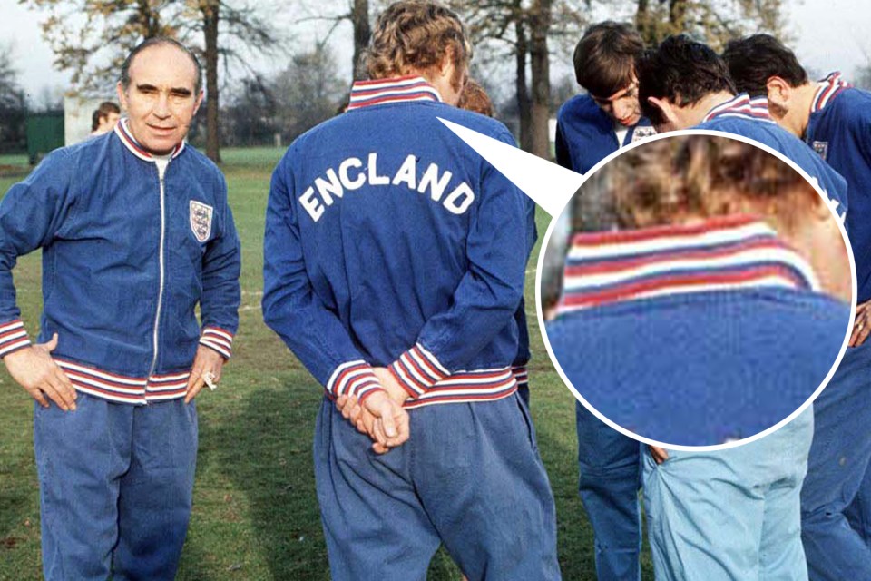 Nike said it's collar badge paid homage to England's 1966 training kit - but on closer inspection there doesn't appear to be much of a resemblance