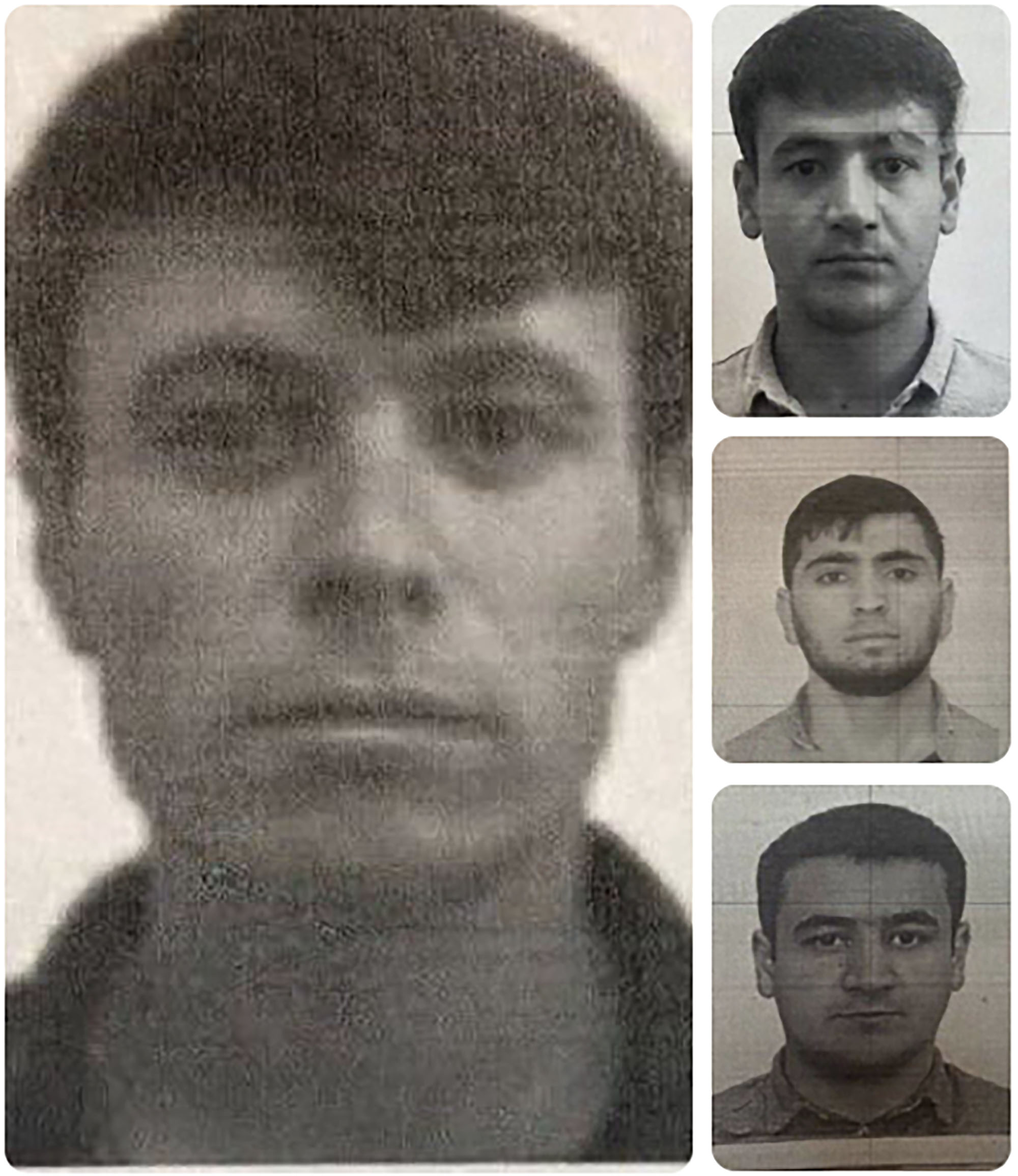 Pictures released by Russia of the four suspected gunmen