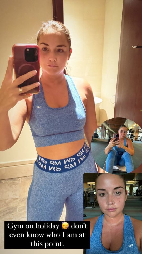 The actress has been enjoying going to the gym