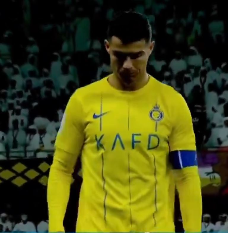 Ronaldo looked stony-faced as he walked off the pitch against Al-Ain on Monday