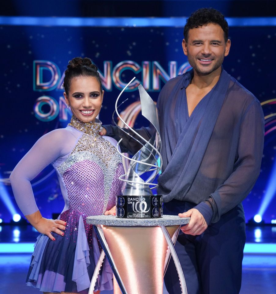 Dancing On Ice's Ryan Thomas and Amani Fancy won the 2024 series