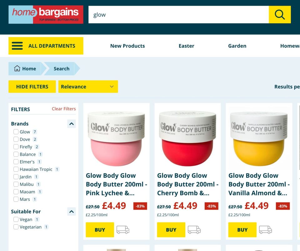 Home Bargains has started selling their Sol de Janeiro dupes on their website