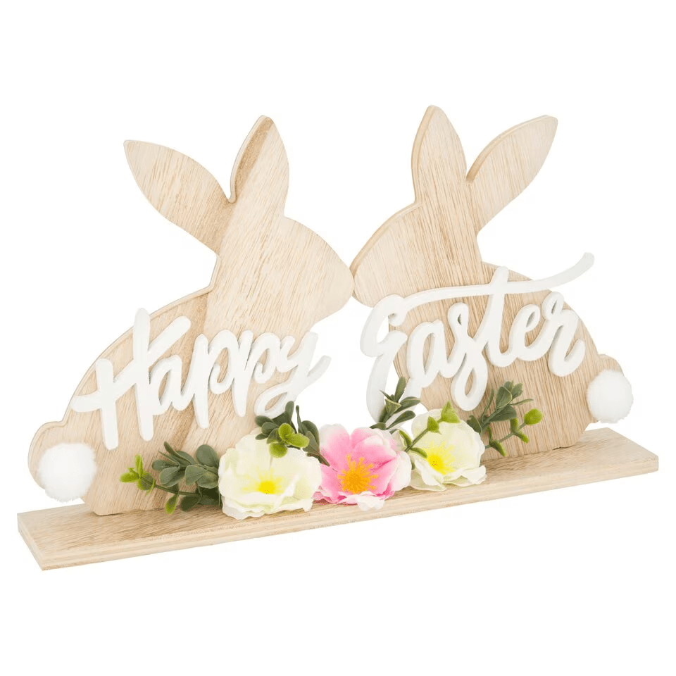 Floral bunny sign, £6, Tesco