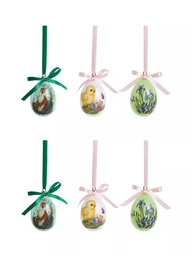 Vintage-style hanging eggs, pack of six, £7, John Lewis