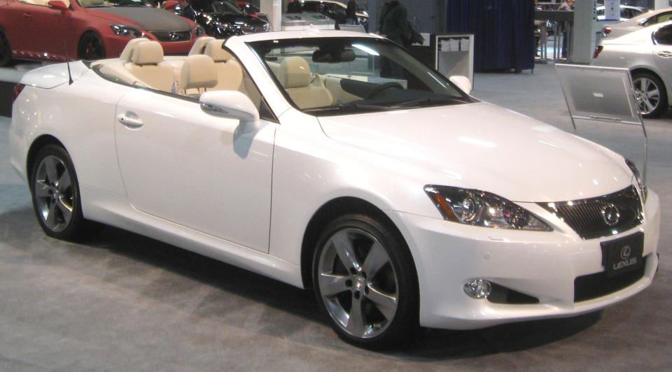 The white version of a Lexus IS C