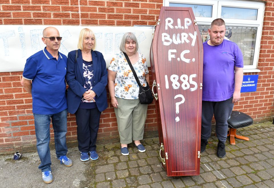 Bury fans during the run-up of the Shakers being booted out of the EFL in 2019