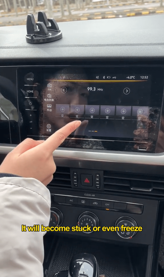 Sometimes car screens will freeze when they become old or are used often