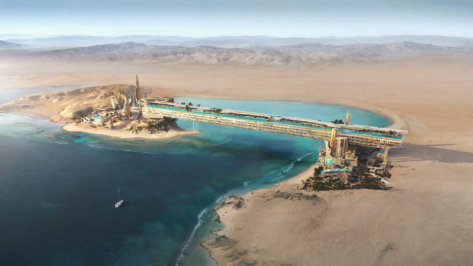 Saudi's latest concept is set to be located over a lagoon on the south of the Gulf of Aqaba