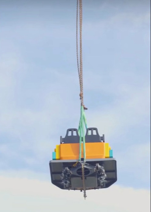 The rollercoaster’s cars have been lowered onto the track and sent on test runs