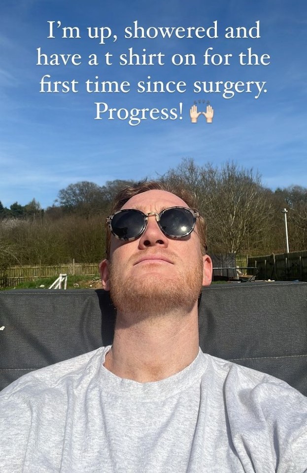 Greg Rutherford has revealed he is on the mend