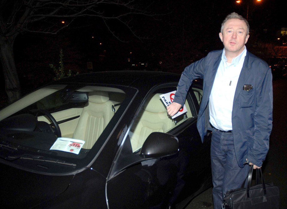 Louis Walsh got a no parking sticker, which wasn't a fine, slapped on his flash Maserati after parking on double yellow lines in 2008