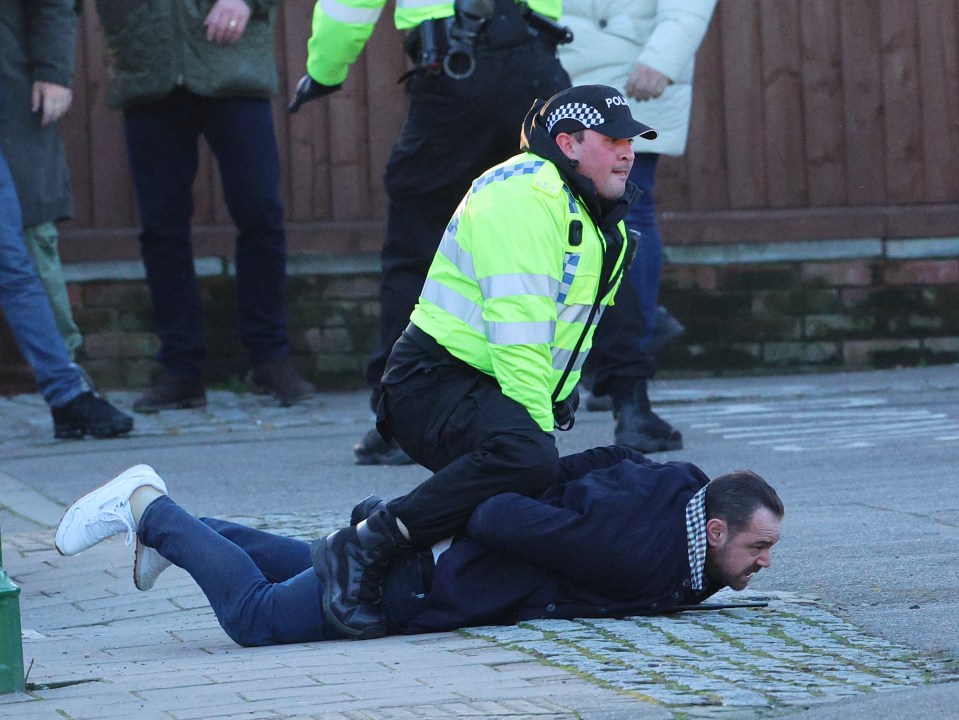 Danny Dyer gets nicked during filming of his new footie hooligan movie