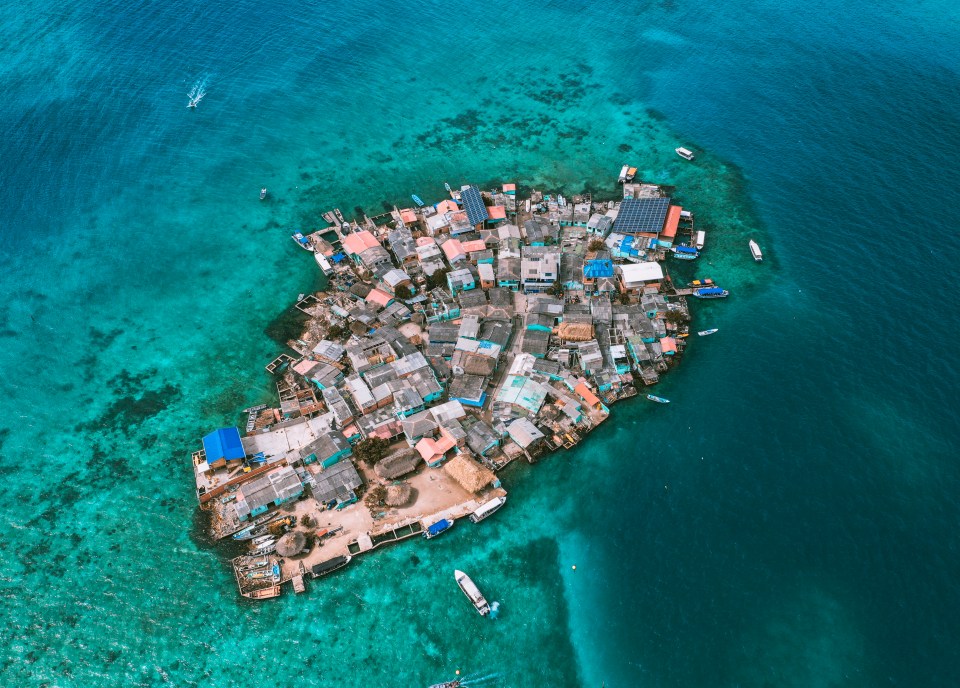 Santa Cruz del Islote sits off the coast of Colombia