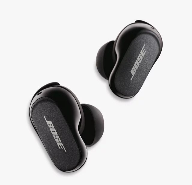 Pair of Bose earbuds.