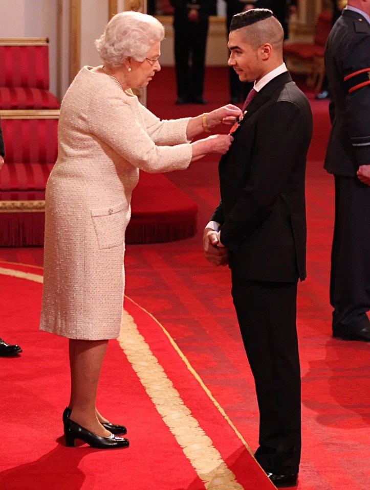 He was honoured with an MBE back in 2013