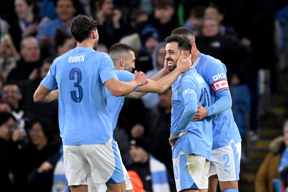 Bernardo Silva bagged both goals at the Etihad