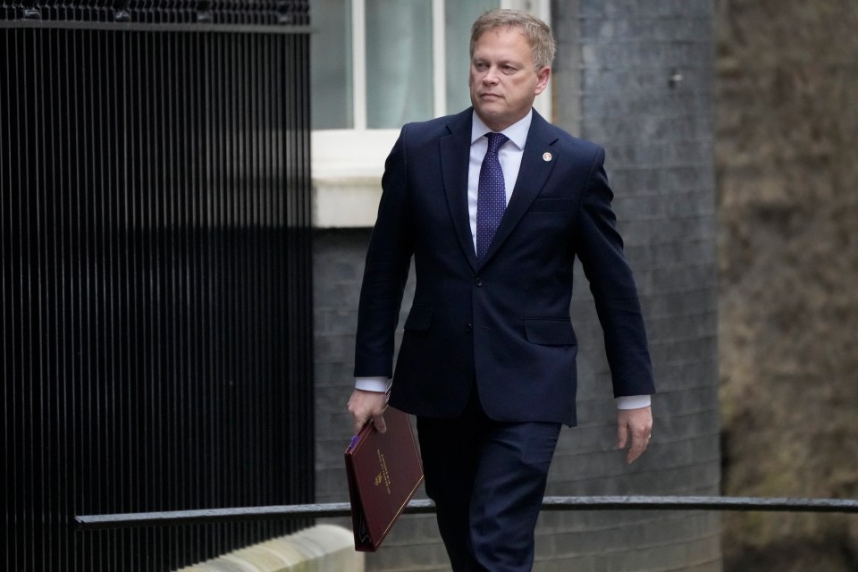 Britain’s Defence Secretary Grant Shapps arrives at Downing Street for a cabinet meeting in London on March 6