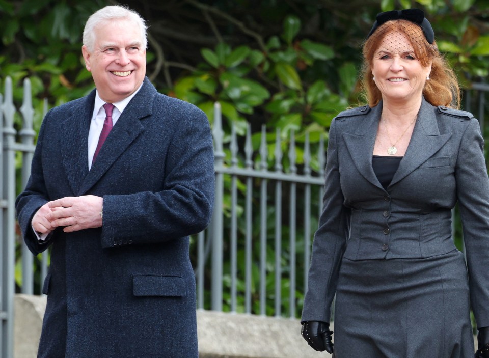 The prince beamed alongside ex-wife Sarah Ferguson