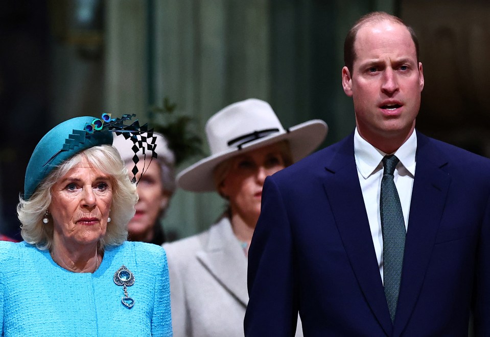 Camilla and Will have attended the service without the King