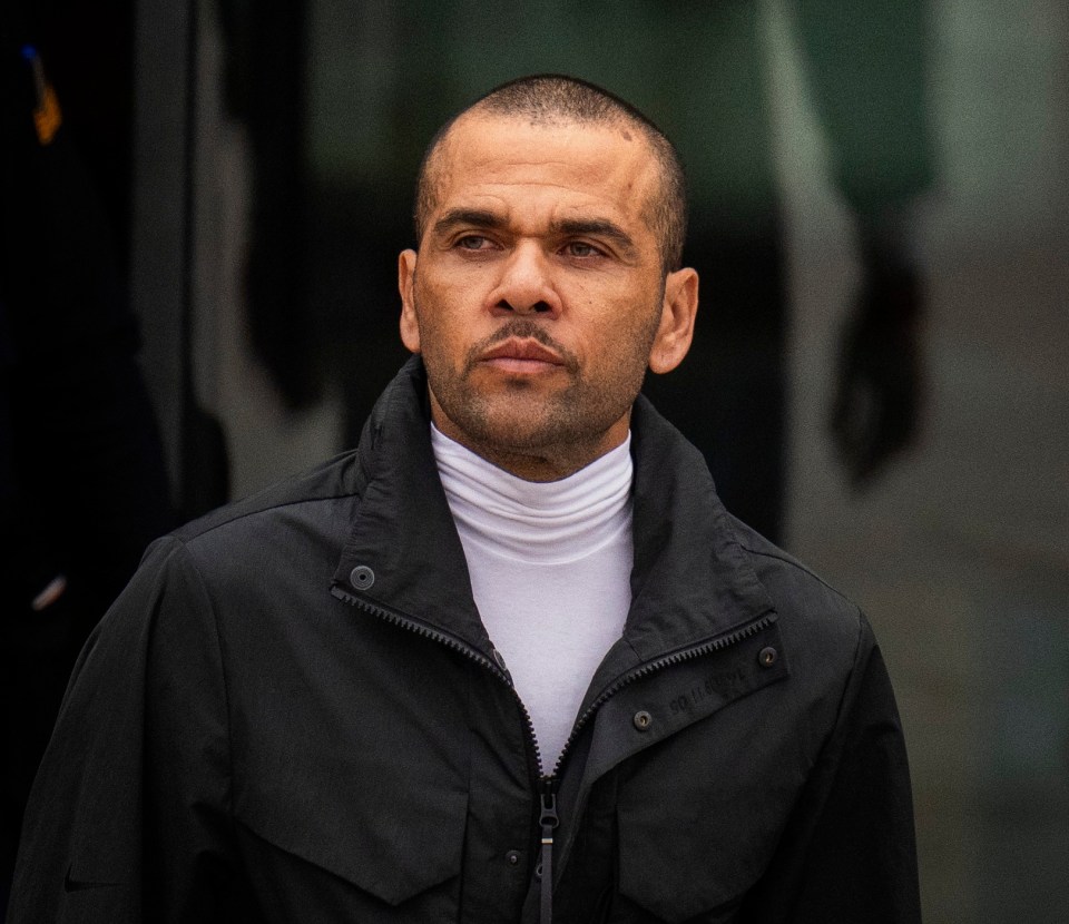 Brazilian ex-soccer star Dani Alves leaves Brians 2 penitentiary centre in Sant Esteve Sesrovires on Monday