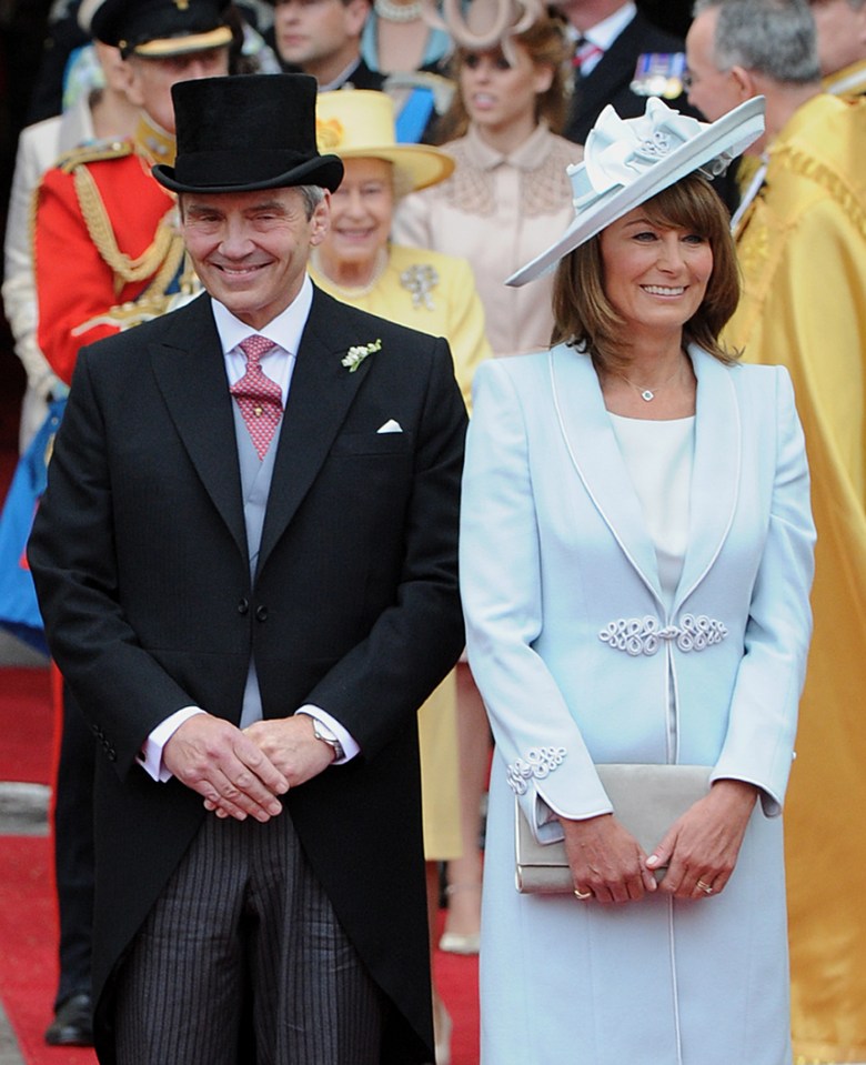 Gary is the brother of Kate’s mum Carole Middleton. Pictured with Kate’s dad Michael Middleton