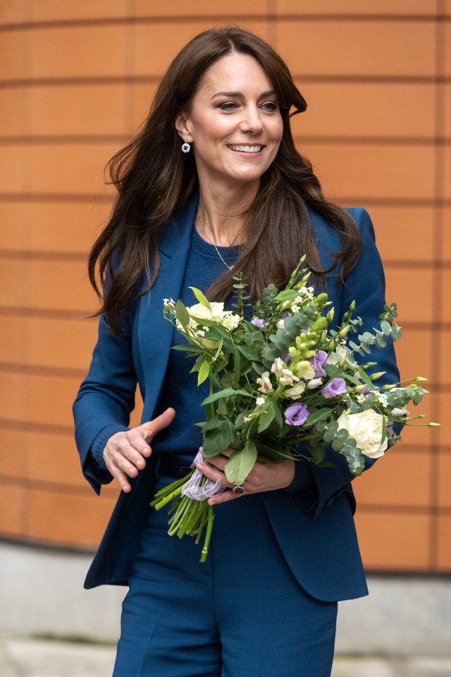 Princess Kate, pictured here in December last year, was spotted at her favourite farm shop over the weekend