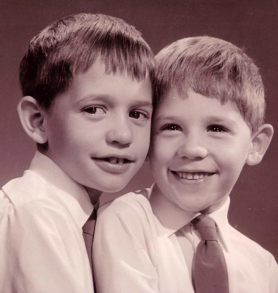 Gary (left) and Wayne (right) pictured when they were young and still thick as thieves