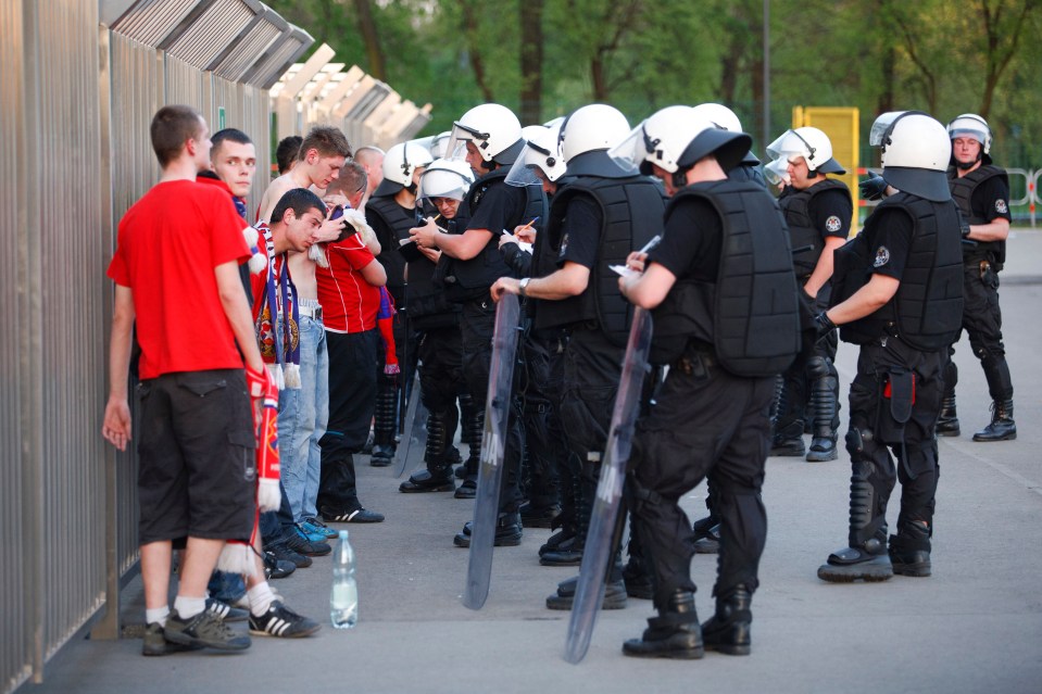 Violence took place during a match between Wisla Krakow vs Cracovia