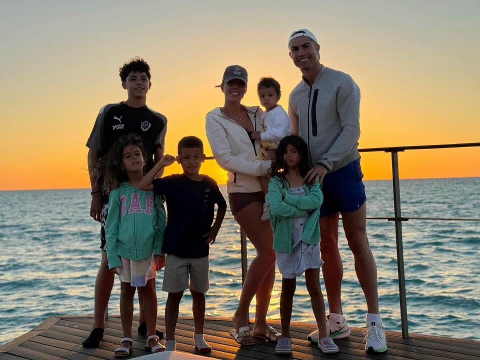 Cristiano Ronaldo and Georgina Rodriguez were also joined on the holiday by their children