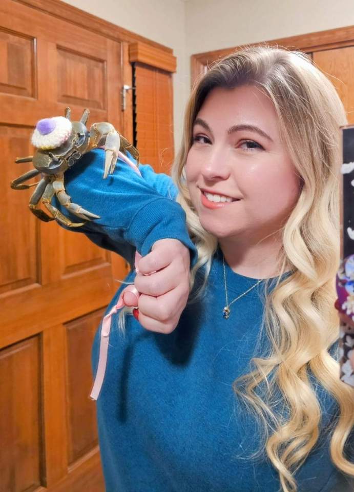 Laura has amassed thousands of followers by sharing videos of her beloved crustacean