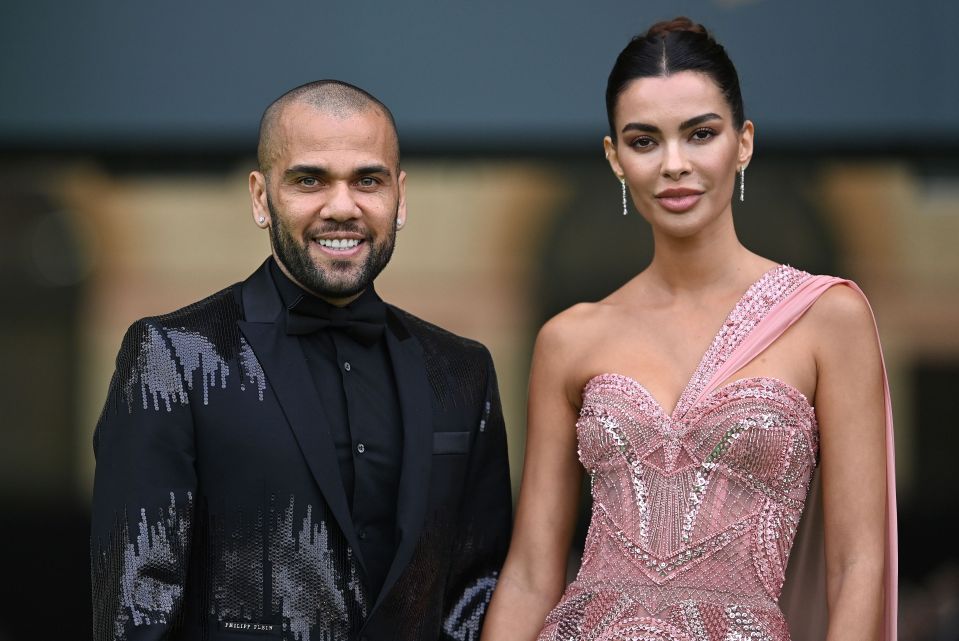 Dani Alves and his ex Joana Sanz attend the Earthshot Prize 2021 at Alexandra Palace