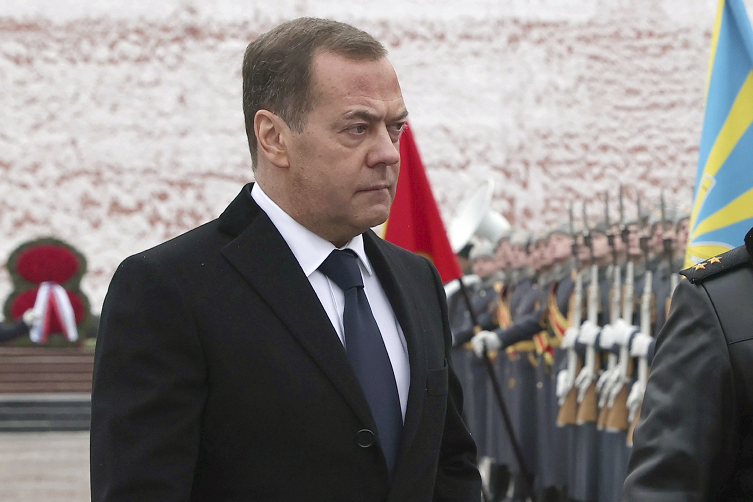 Putin crony Dmitry Medvedev claimed the security link proved Germany was 'preparing for war against Russia'