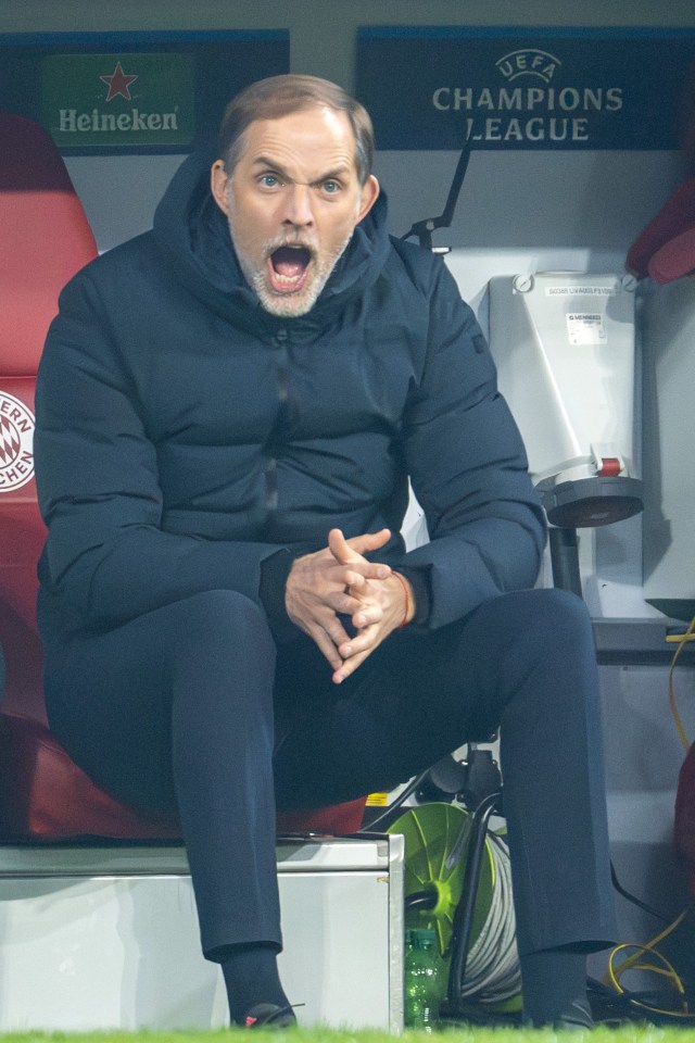 Tuchel spent most of the game sat down