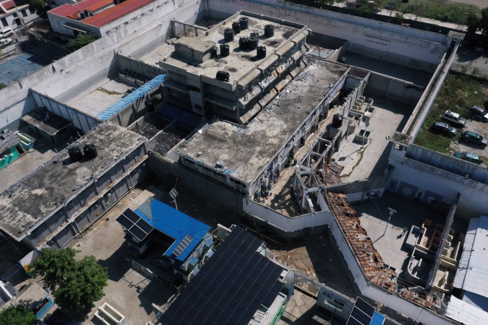 A drone view of Haiti's National Penitentiary where Ti Greg was sprung from on March 2 with 4,000 others