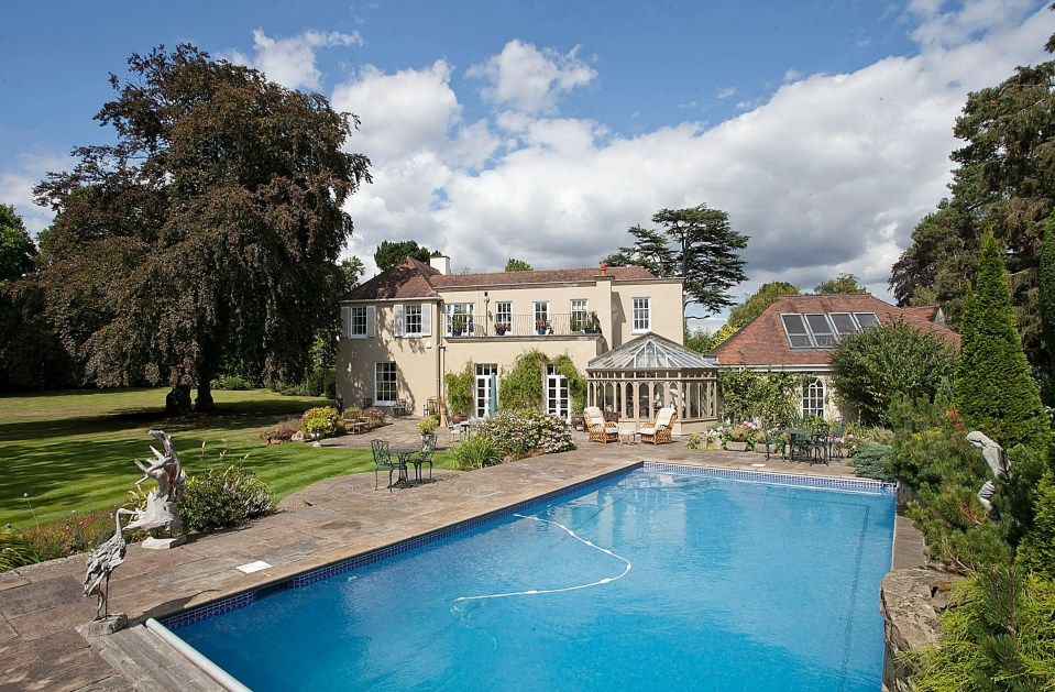 The home came with a swimming pool and a tennis court