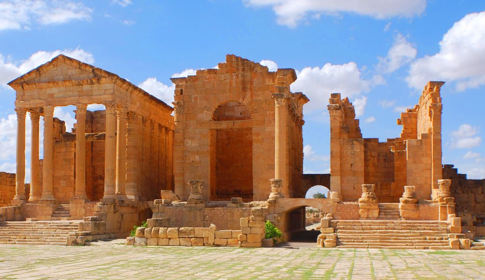 At Thugga — Tunisian for high cliff — the ruins of a Roman-occupied city remain so intact it’s comparable to Italy’s Pompeii