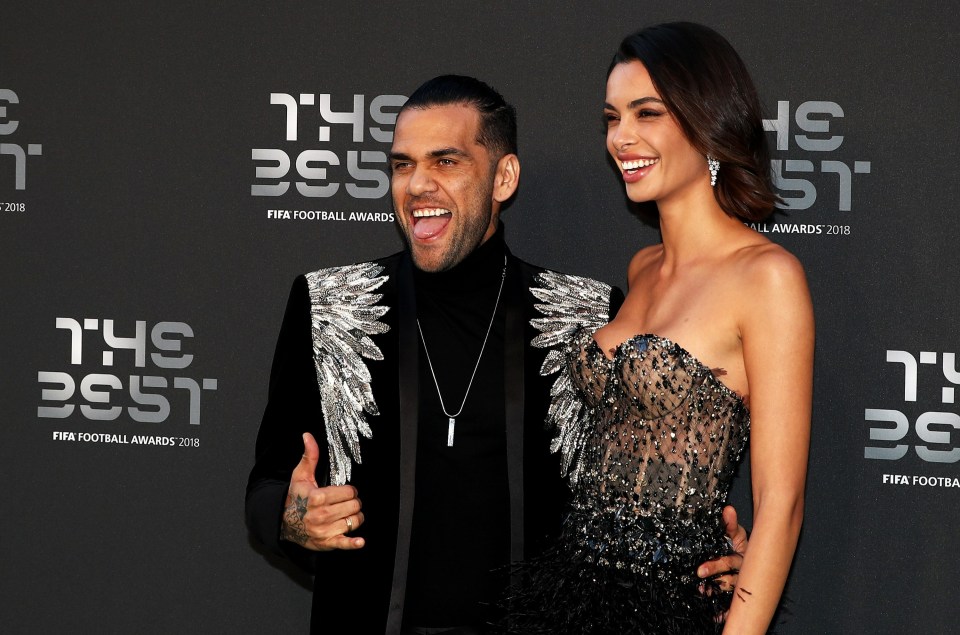 Alves and Joana arrive at The Best FIFA Football Awards in 2018