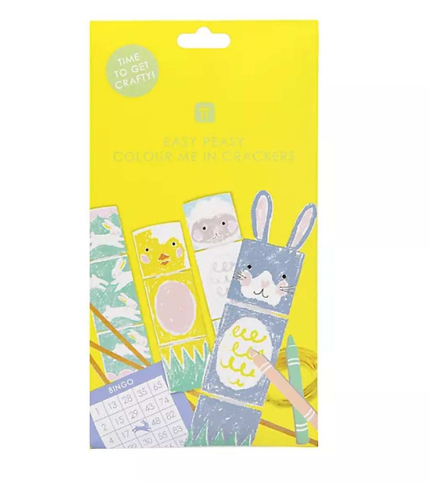 Talking Tables spring bunny DIY colour-me-in crackers, £6.79, Lakeland