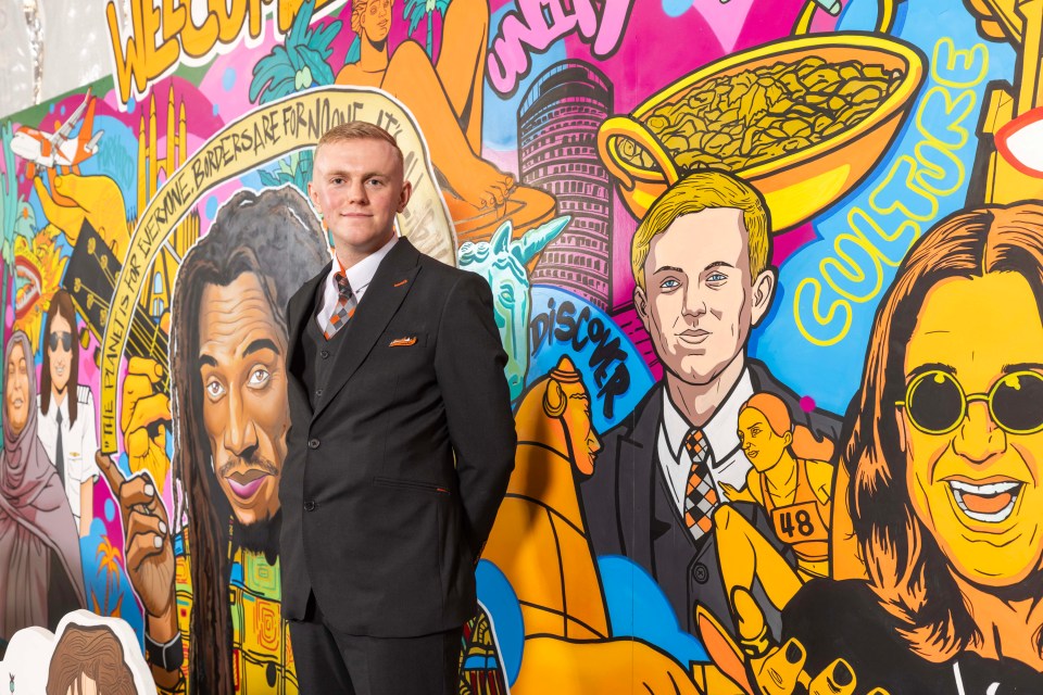 Birmingham-based easyJet cabin crew member Kieron Sparkes was honoured in the mural