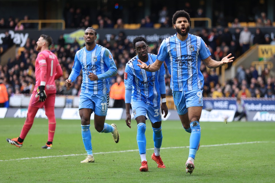 Coventry dumped Wolves out of the Cup with a late comeback