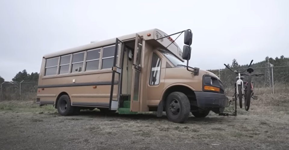 One classic American school bus has been converted into a tiny home