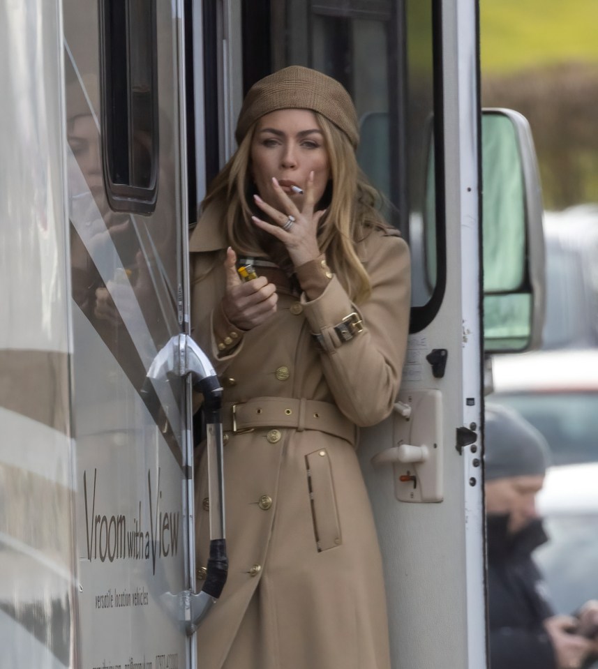 Abbey was spotted smoking on the set of a TV show last year