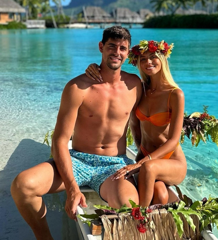 Courtois tied the knot with Mishel last summer