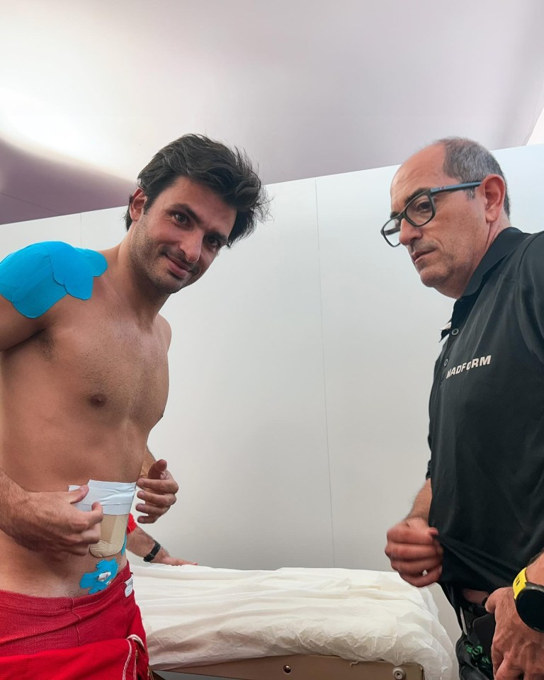 Sainz returned to the track after missing the Saudi Arabian Grand Prix with appendicitis