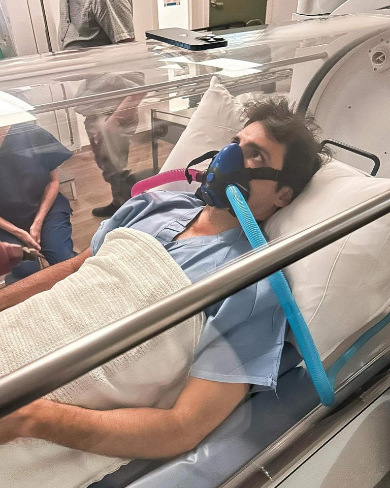 The Spaniard shared a series of snaps from his time in hospital