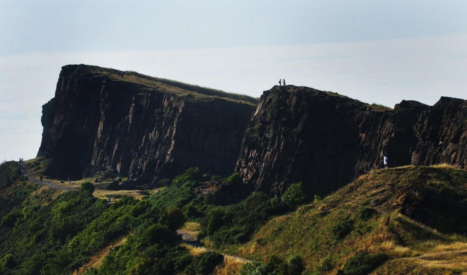 Arthur's seat is a sheer drop